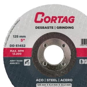 Disco de Desbaste 125mm 125x6,4x22,2mm - Imagem 3