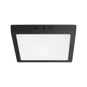 Painel Led 18w Lux Quadrado Sobrepor Preto 6500k