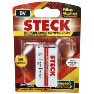 Pilha Steck Bateria Alcalina 9v Blister - Imagem 1