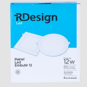 Painel Embutir Quadrado Led 12w 6000k Rdesing