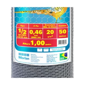 Tela Metálica para Viveiro Fio 26 Bwg X 1,0 M Rolo com 50 Metros - Morlan - Imagem 4