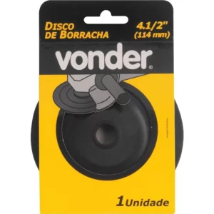Vonder, Suporte em Disco de Borracha para Lixadeira 4.1/2", Flexível. - Imagem 3