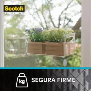 Scotch, 3m, Fixa Forte, Fita Dupla Face, Transparente, 19mm X 2m - Imagem 4