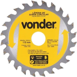 Disco de Serra Circular 110 X 20mm para Madeira 24 Dentes - Vonder - Imagem 2