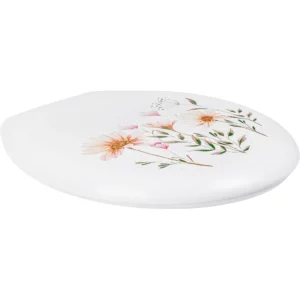 Assento Sanitário Plástico Almofadado Estampado, Cor Branca, Linha Primafer, Atlas. - Imagem 3