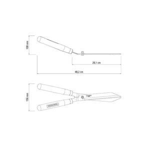 Tesoura para Cerca Viva com Lâmina Serrilhadas Metálicas e Cabo de Madeira - Tramontina - Imagem 3