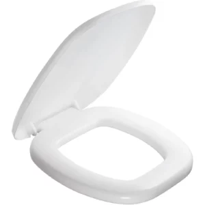 Assento Sanitário Plástico Almofadado Quadrado, Cor Branco, Linha Primafer, Atlas. - Imagem 3