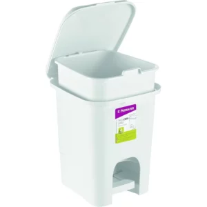 Lixeira Retangular com Pedal Plástico Primafer Branco 6 Litros - Imagem 3