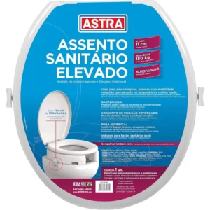 Assento Elevado com Trava com Tpk, Astra, Branco, 7 Cm - Imagem 6