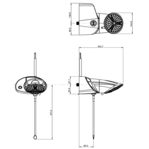 Chuveiro Elétrico Top Jet Turbo Eletrônico 7500w 220v Branco - Imagem 6
