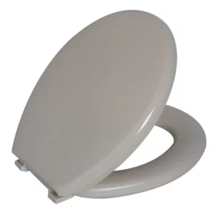 Assento Sanitário Oval Almofadado Bege - Imagem 1