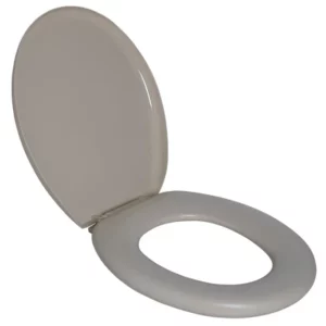 Assento Sanitário Oval Almofadado Bege - Imagem 2