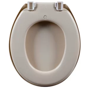 Assento Sanitário Oval Almofadado Bege - Imagem 5