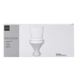 Kit Vaso Sanitário com Caixa Acoplada Ravena e Assento Branco - Imagem 10