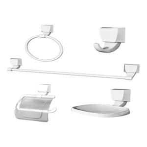Kit de Acessórios para Banheiro com 5 Peças Branco 2000 F24 Attic 7140057 Lorenzetti - Imagem 1