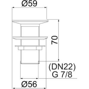 Valvula Lavatório Rose Gold 1602 F20 Rg Lorenzetti - Imagem 2