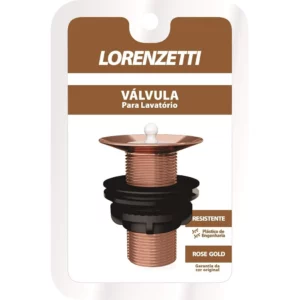 Valvula Lavatório Rose Gold 1602 F20 Rg Lorenzetti - Imagem 3