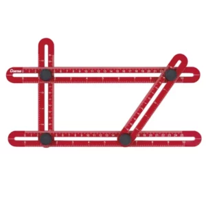 Gabarito Angular Plástico Multifunção Vermelho e Preto - Imagem 1