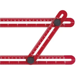 Gabarito Angular Plástico Multifunção Vermelho e Preto - Imagem 3