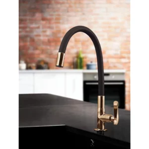 Torneira de Cozinha Mesa Bica Flexível 1177 Rg27 Lorenflex Rose Gold Lorenzetti - Imagem 7