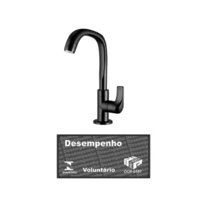 Torneira Banheiro Mesa Lorenzetti Fitt Abs Preta 1/4 Volta - Imagem 4