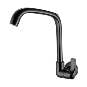 Torneira para Cozinha de Parede Preta Fitt 1168 F61