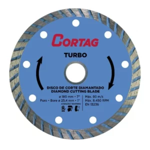 Disco de Corte Diamantado Turbo 180mm - Cortag