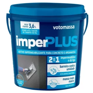 Aditivo Impermeabilizante para Concreto e Argamassa Imperplus 3,6 Litros - Imagem 1