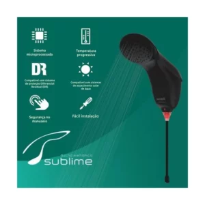 Ducha Sublime Eletrônica 7500w, Zagonel, Black, 220 Volts - Imagem 5