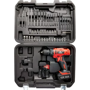 Parafusadeira e Furadeira a Bateria 1/32" com 52 Acessórios Bivolt Worker - Imagem 4