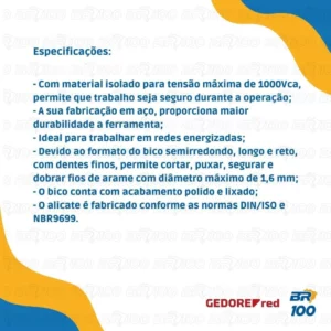 Alicate Tipo Telefone 200 Mm (8") - Imagem 5