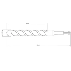 Broca para Concreto Sds Plus 10 X 160mm - Tramontina - Imagem 2
