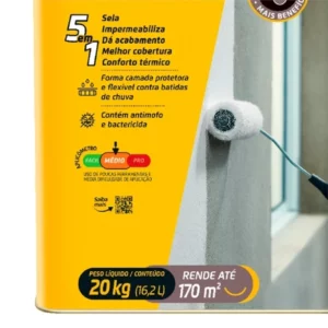 Pintura Impermeável Vedapren Parede 20kg Branco - Imagem 3