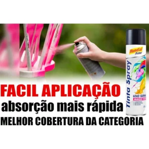 Tinta Spray Preto Brilhante 400ml - Imagem 3
