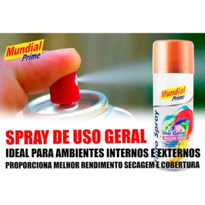 Spray de Tinta Mundial Prime Metalica Cobre 400ml - Imagem 4