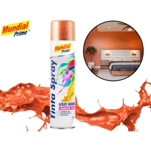 Spray de Tinta Mundial Prime Metalica Cobre 400ml - Imagem 5
