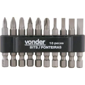 Jogo de Bits/ponteiras Sextavadas 1/4" C/10 - Vonder