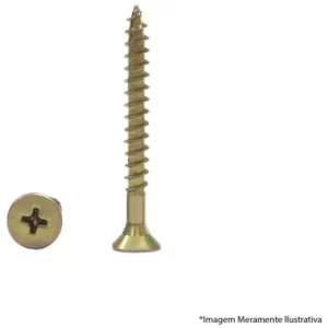 Parafuso Chipboard Chata 5,0x80 com 100 Peças - Imagem 1