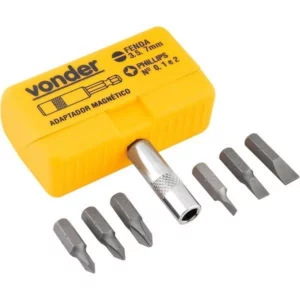 Adaptador com Bits/ponteiras Sextavadas 1/4" 8 Peças - Vonder - Imagem 5