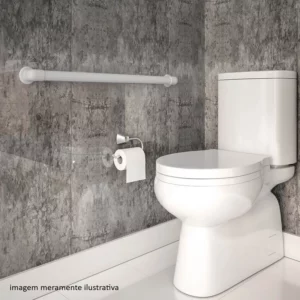 Barra de Apoio Plástica Branca 70cm ø36mm - Imagem 3