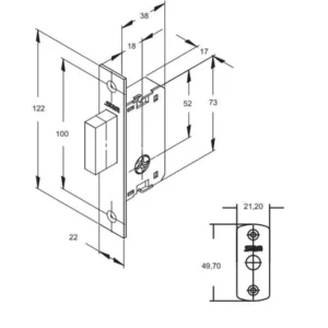 Fechadura Segurança 1003 Espelho Inox - Stam