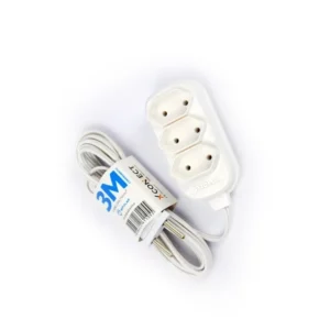 Extensão Bipolar com 3 Tomadas 3 Metros Branca - Imagem 3