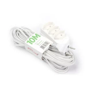 Extensão Bipolar com 3 Tomadas 10 Metros Branca - Imagem 3