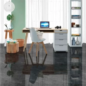 Porcelanato Polido Brilhante Retificado Manhattan Grafite Cinza 72x72cm - Imagem 4