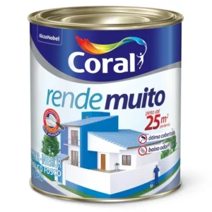 Tinta Acrílica Rende Muito Fosco Branco 900ml