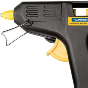 Pistola Elétrica para Cola Quente 12w Bivolt Preta e Amarela - Imagem 2