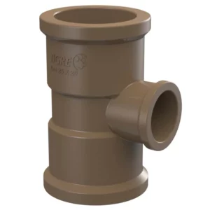 Tê de Redução 90° Soldável 25x20mm Marrom - Imagem 1