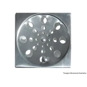 Grelha Aço Inox Overtime com Fecho Quadrado 10cm
