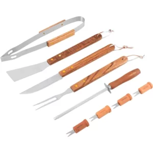 Jogo de Utensílios para Churrasco, em Aço Inox, com 10 Peças Vonder - Imagem 4