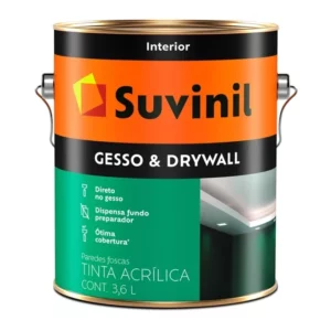 Tinta Acrílica para Gesso e Drywall Fosco Branco 3,6 Litros